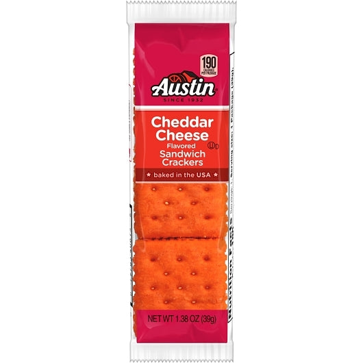 Austin Cheese on Cheese Crackers, 12 x 8 x 1.38 oz Case - Crackers & Grahams