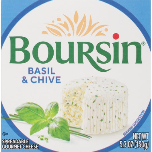 Boursin Basil & Chive Gournay Cheese, 6 x 1 ct Case - Alternate product angle or state