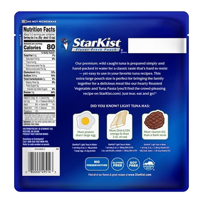 Starkist Chunk Light Tuna In Water Pouch, 12 x 11 oz Case - DOT product image 3