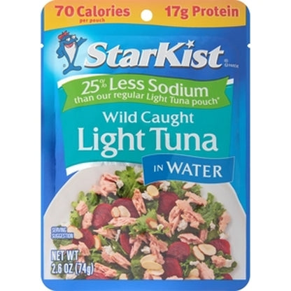 Starkist Reduced Sodium Chunk Light Tuna In Water, 24 x 2.6 oz Case - Meat, Poultry & Seafood
