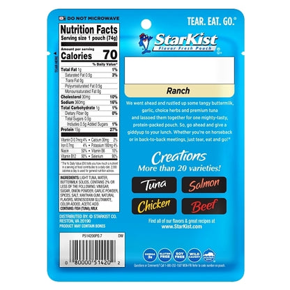 Starkist Tuna Creations Ranch, 24 x 2.6 oz Case - DOT product image 2