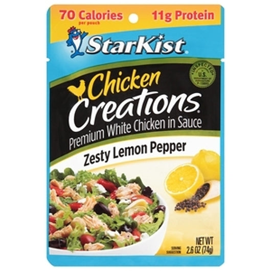 Starkist Lemon Pepper Chicken Creations Pouch, 12 x 2.6 oz Case - Meat, Poultry & Seafood