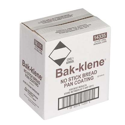 Bakers Klene Bread Pan Coating Case, 6 x 14 oz Case - Alternate product angle or state