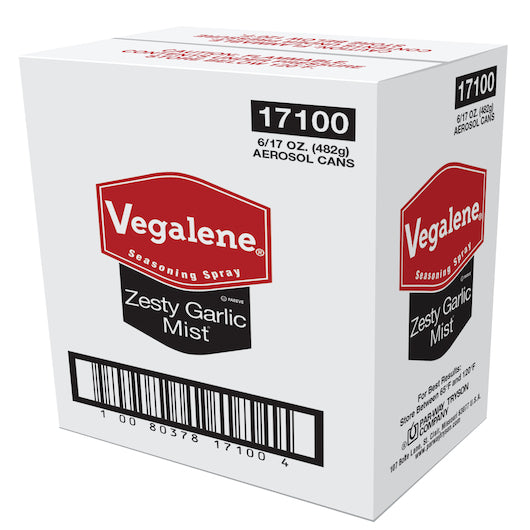 Vegalene Zesty Garlic Mist Seasoning Spray Case, 6 x 17 oz Case - GS1 closed shipping case image