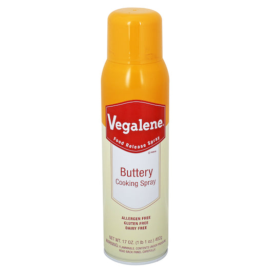 Vegalene Buttery Cooking Spray Case, 6 x 17 oz Case - Front/center packaged product image