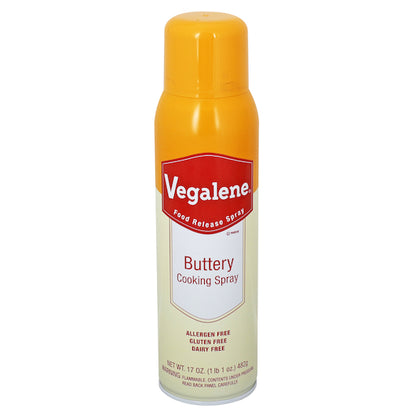 Vegalene Buttery Cooking Spray Case, 6 x 17 oz Case - Front/center packaged product image