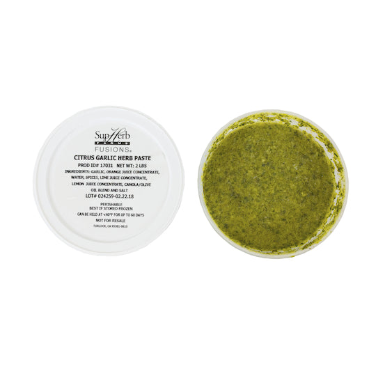 Supherb Farms Citrus Garlic Herb Paste, 2 x 2 x 2 lb Case - Spices Seasonings