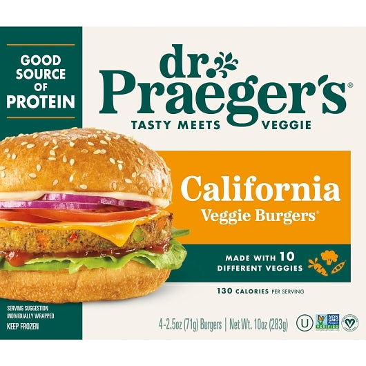 Dr. Praegers Sensible Foods California Veggie Burger, 6 x 10 oz Case - DOT product image 2
