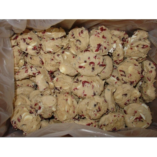 Hopes Gourmet White Cookie Dough White Chocolate Cranberry Gourmet All Butter, 128 x 2.5 oz Case - Bakery & Desserts