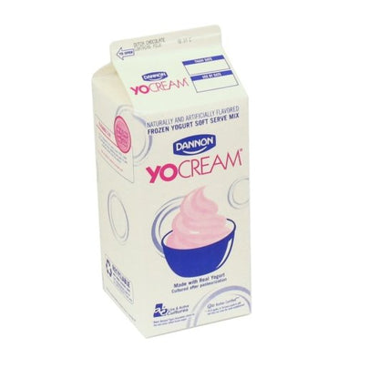 Yocream Premium Dutch Chocolate Frozen Low Fat Soft Serve Yogurt Mix, 6 x 64 oz Case - Alternate product angle or state