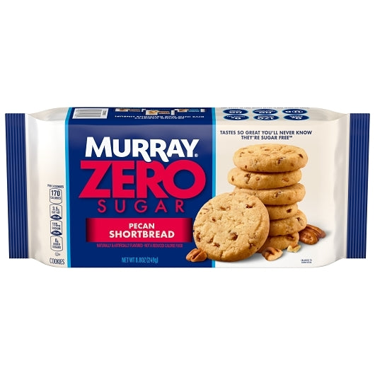 Murray Sugar Free Pecan Shortbread, 12 x 8.8 oz Case - Candy & Confections