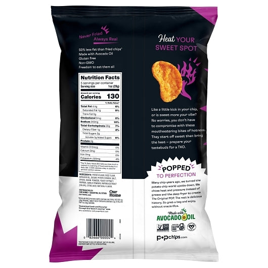 Popchips Avocado Oil Sweet Heat Potato Chips, 12 x 5 oz Case - Snacks - image 2