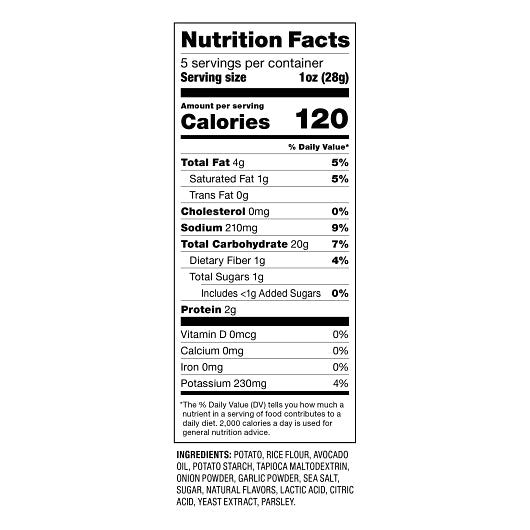 Popchips Avocado Oil Sour Cream & Onion Popped Potato Chips, 12 x 1 each Case - DOT product image 6