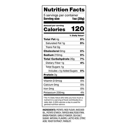 Popchips Avocado Oil Sour Cream & Onion Popped Potato Chips, 12 x 1 each Case - DOT product image 6