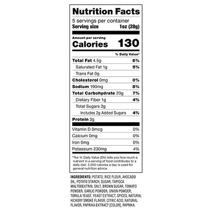 Popchips Avocado Oil Barbecue Popped Potato Chips, 12 x 5 oz Case - DOT product image 4