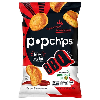 Popchips Avocado Oil Barbecue Popped Potato Chips, 12 x 5 oz Case - Snacks