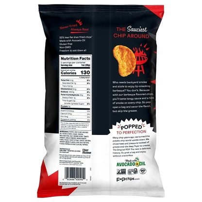 Popchips Avocado Oil Barbecue Popped Potato Chips, 12 x 5 oz Case - DOT product image 2