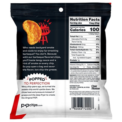 Popchip - Potato Avocado Oil Barbecue Popped Potato Chips, 24 x 0.8 oz Case - DOT product image 2