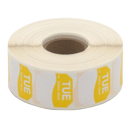 Daymark MoveMark-Removeable Adhesive 1 Inch X 1 Inch Octagon Tuesday Triling Label, 12 x 1000 ct Case - Food Labels &