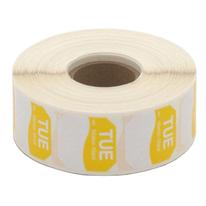 Daymark MoveMark-Removeable Adhesive 1 Inch X 1 Inch Octagon Tuesday Triling Label, 12 x 1000 ct Case - Food Labels &