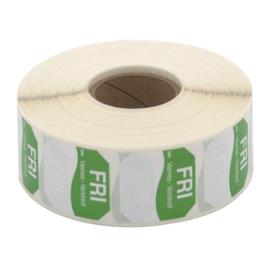 Daymark MoveMark-Removeable Adhesive 1 Inch X 1 Inch Octagon Friday Triling Label, 12 x 1000 ct Case - Food Labels & Day