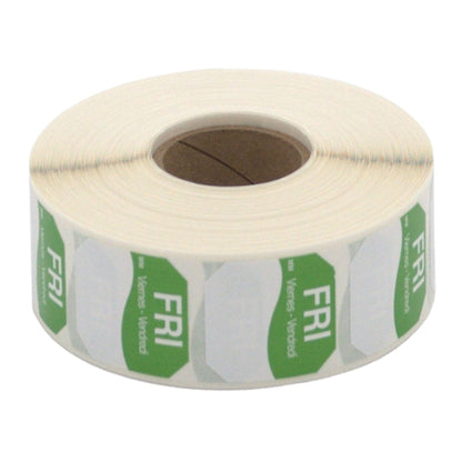 Daymark MoveMark-Removeable Adhesive 1 Inch X 1 Inch Octagon Friday Triling Label, 12 x 1000 ct Case - Food Labels & Day