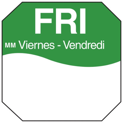 Daymark MoveMark-Removeable Adhesive 1 Inch X 1 Inch Octagon Friday Triling Label, 12 x 1000 ct Case - DOT product image 2