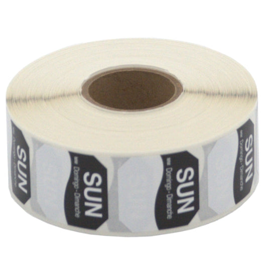 Daymark MoveMark-Removeable Adhesive 1 Inch X 1 Inch Octagon Sunday Triling Label, 12 x 1000 ct Case - Food Labels & Day