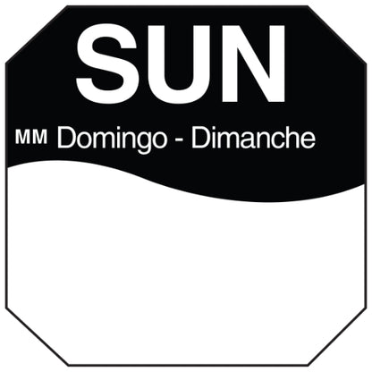 Daymark MoveMark-Removeable Adhesive 1 Inch X 1 Inch Octagon Sunday Triling Label, 12 x 1000 ct Case - DOT product image 2