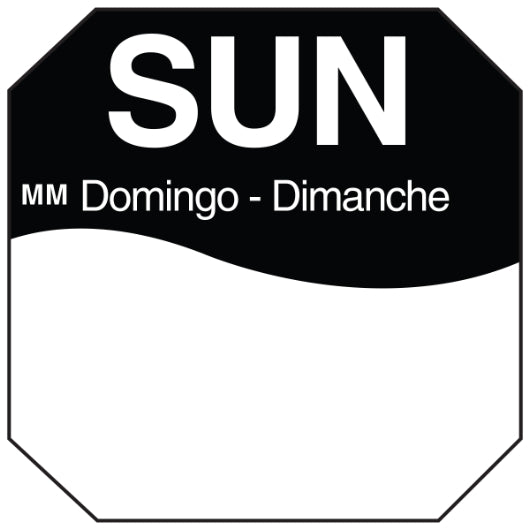 Daymark MoveMark-Removeable Adhesive 1 Inch X 1 Inch Octagon Sunday Triling Label, 12 x 1000 ct Case - DOT product image 2