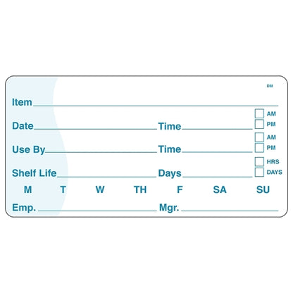 Daymark DissolveMark-Dissolvable Adhesive 2 inch X 4 Inch Rectangle Shelf Life Label, 12 x 125 ct Case - DOT product image 2