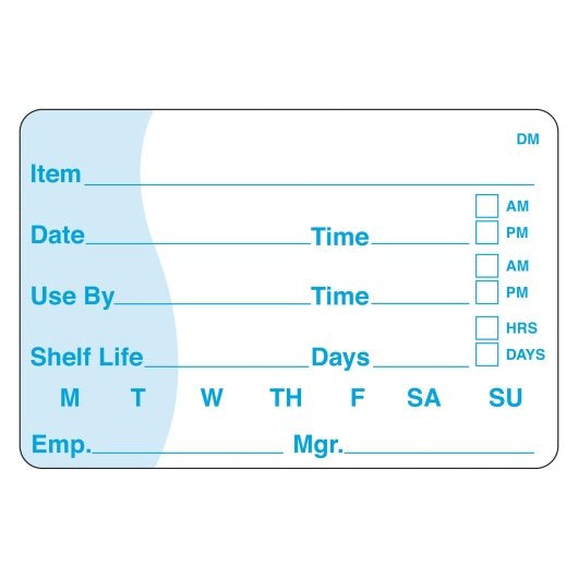 Daymark DissolveMark-Dissolvable Adhesive 2 inch X 3 Inch Rectangle Shelf Life Label, 12 x 125 ct Case - DOT product image 2