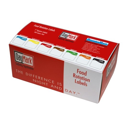 Daymark DissolveMark Dot Box 7 Day 1 Inch Starter Box Label, 1 x 1 ct Case - Food Labels & Day Labels