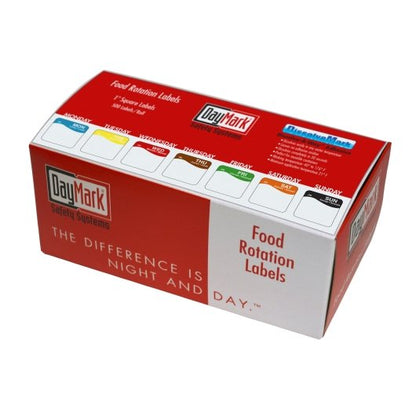 Daymark DissolveMark Dot Box 7 Day 1 Inch Starter Box Label, 1 x 1 ct Case - Food Labels & Day Labels