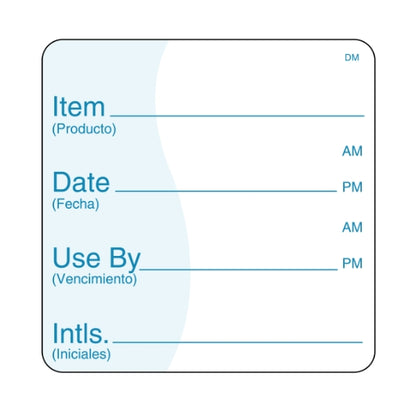 Daymark DissolveMark-Dissolvable Adhesive 2 inch X 2 Inch Square Item Date Use By Label, 12 x 250 ct Case - DOT product image 2