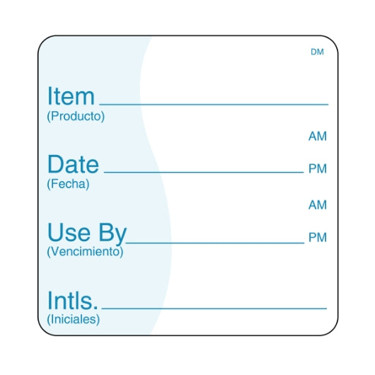 Daymark DissolveMark-Dissolvable Adhesive 2 inch X 2 Inch Square Item Date Use By Label, 12 x 250 ct Case - DOT product image 2