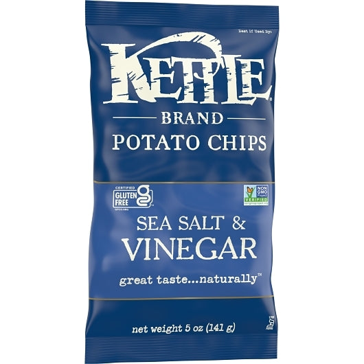 Kettle Brand Potato Chips Sea Salt & Vinegar, 8 x 5 oz Case - DOT product image 3