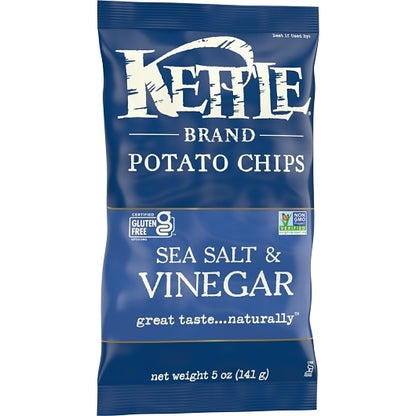 Kettle Brand Potato Chips Sea Salt & Vinegar, 8 x 5 oz Case - DOT product image 3