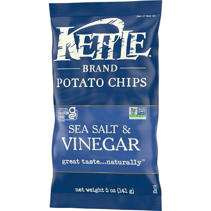 Kettle Brand Potato Chips Sea Salt & Vinegar, 8 x 5 oz Case - DOT product image 5