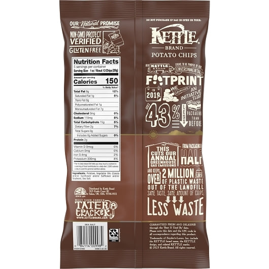 Kettle Brand Potato Chips Sea Salt, 8 x 5 oz Case - DOT product image 8