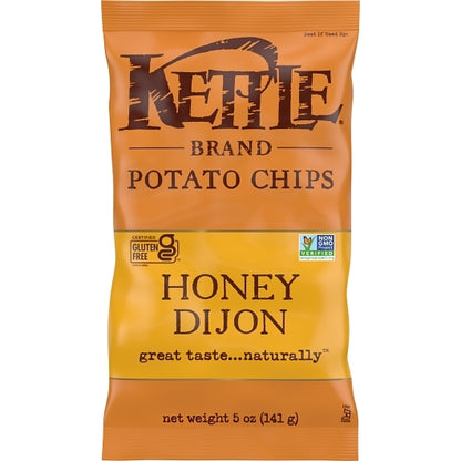 Kettle Brand Potato Chip Honey Dijon, 15 x 5 oz Case - Snacks