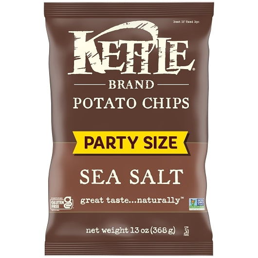Kettle Foods Potato Chip Sea Salt Branded, 9 x 13 oz Case - Snacks