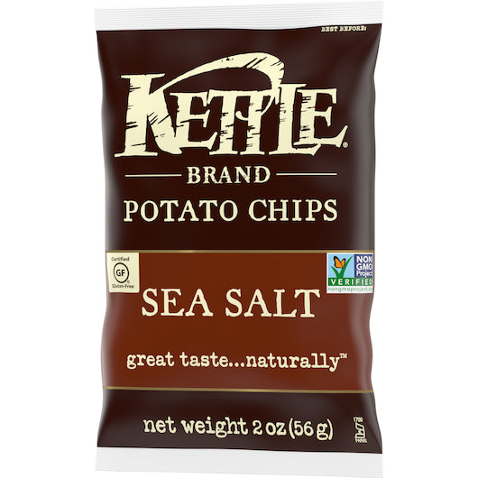 Kettle Brand Potato Sea Salt Potato Chips, 6 x 2 oz Case - DOT product image 6