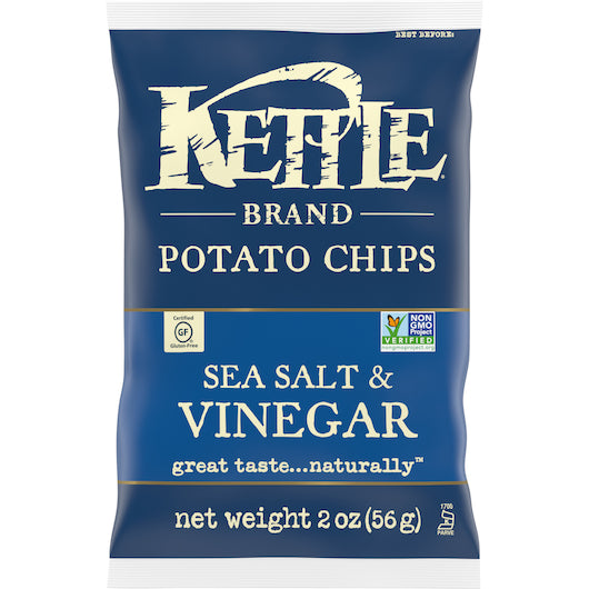 Deep River Snacks Potato Chip Sea Salt & Vinegar, 24 x 2 oz Case - Snacks