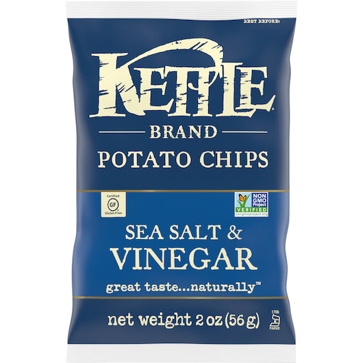 Kettle Brand Potato Salt & Vinegar Potato Chips, 6 x 2 oz Case - DOT product image 2