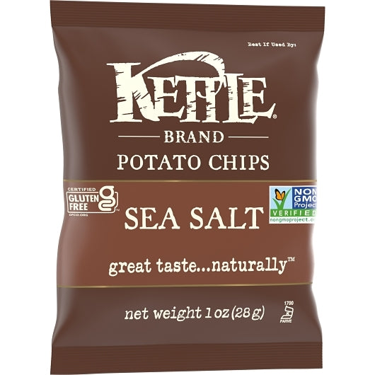 Kettle Brand Potato Sea Salt Potato Chips, 72 x 1 oz Case - DOT product image 3