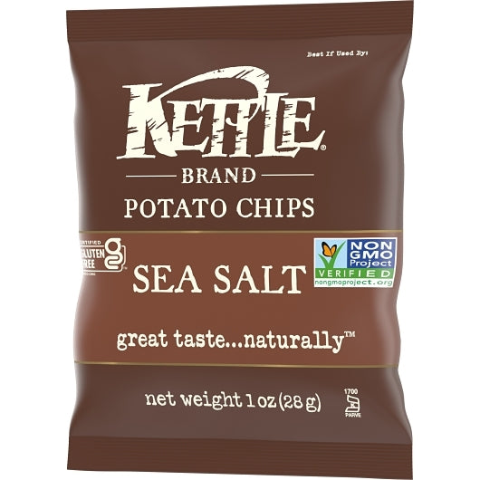 Kettle Brand Potato Sea Salt Potato Chips, 72 x 1 oz Case - DOT product image 5