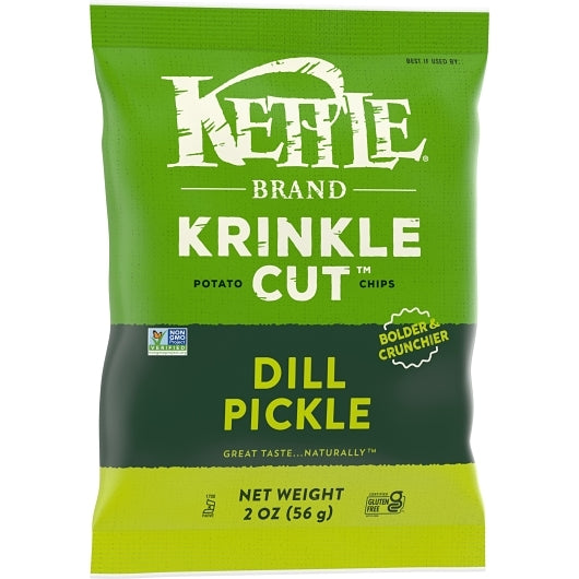 Kettle Foods Dill Pickle Chips Thick & Bold, 24 x 2 oz Case - DOT product image 3