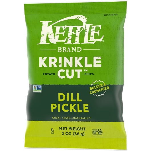 Kettle Foods Dill Pickle Chips Thick & Bold, 24 x 2 oz Case - DOT product image 5