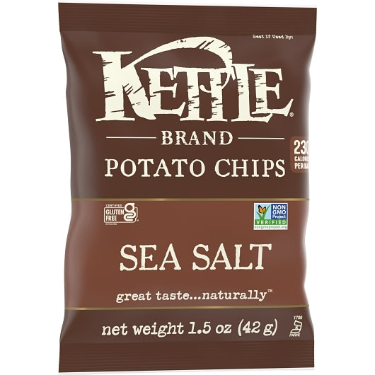 Kettle Potato Chip Chips Sea Salt, 24 x 1.5 oz Case - DOT product image 3